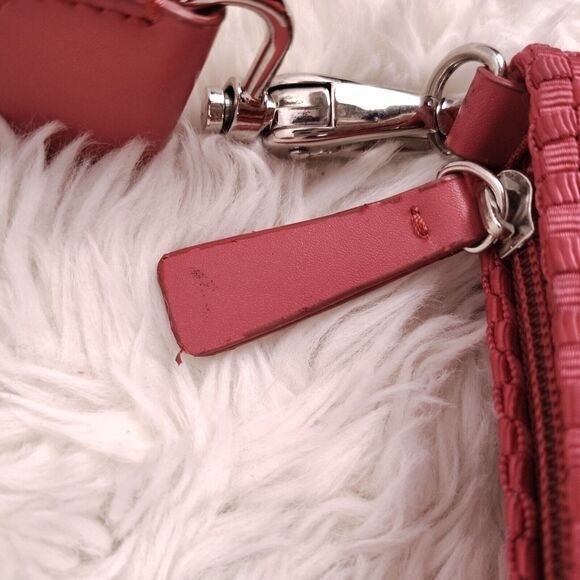 The Sak Small Pink Woven Silver Zipper & Charm Shoulder bag - Picture 4 of 13